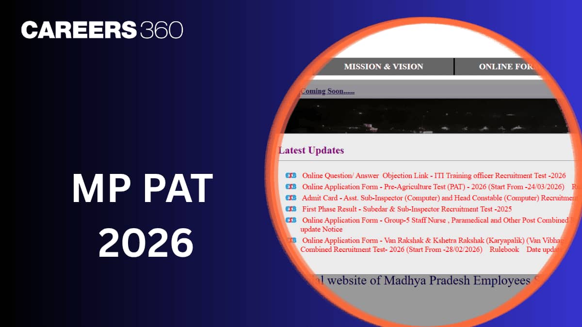 MP PAT 2026: Application Form (March 24), Exam Date (Out), Syllabus, Pattern, Notification